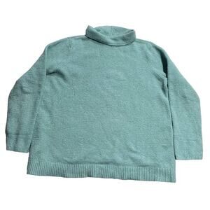 J. Jill Women's Size Large Petite Wool Blend Turtle Neck Sweater Light Green